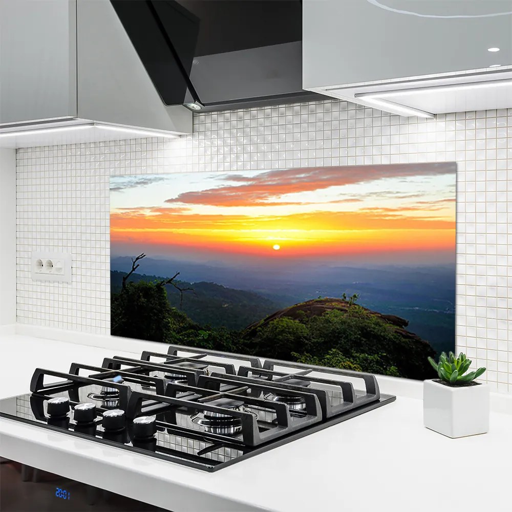 Panel Kuchenny Górski Pejzaż Z Gęstym Lasem