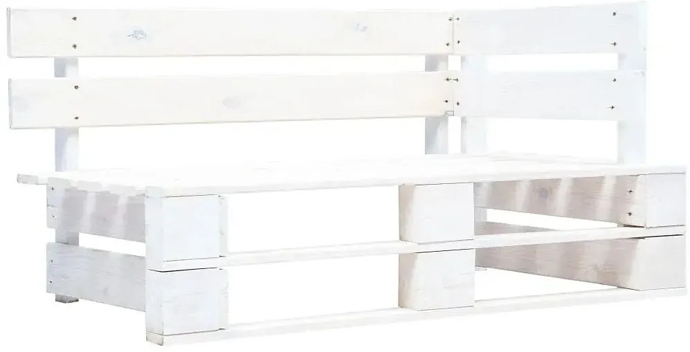 Biała ławka ogrodowa z palet - Olefix 3X