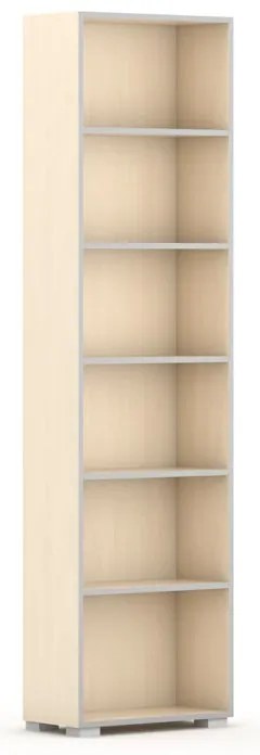 Biblioteka SILVER LINE, 1 kolumna, 2230 x 600 x 400 mm, brzoza