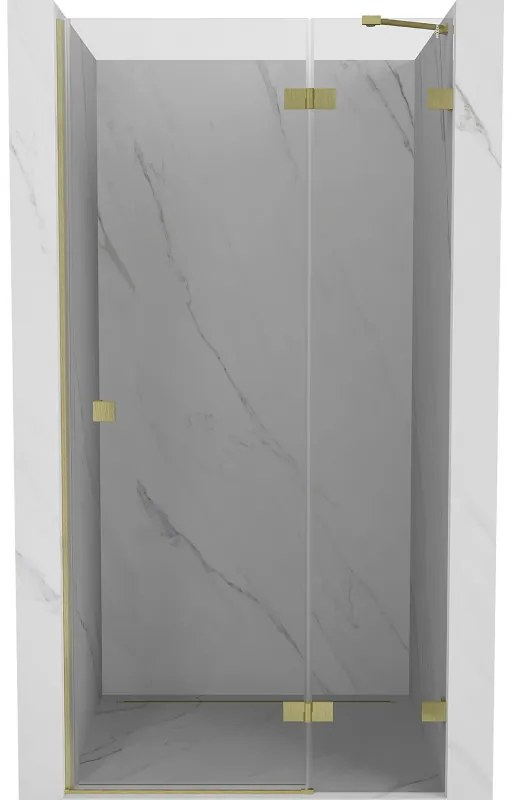 Mexen Lunar drzwi prysznicowe uchylne prawe 110 cm, transparent, złote szczotkowane - 834-110-000-55-00-P
