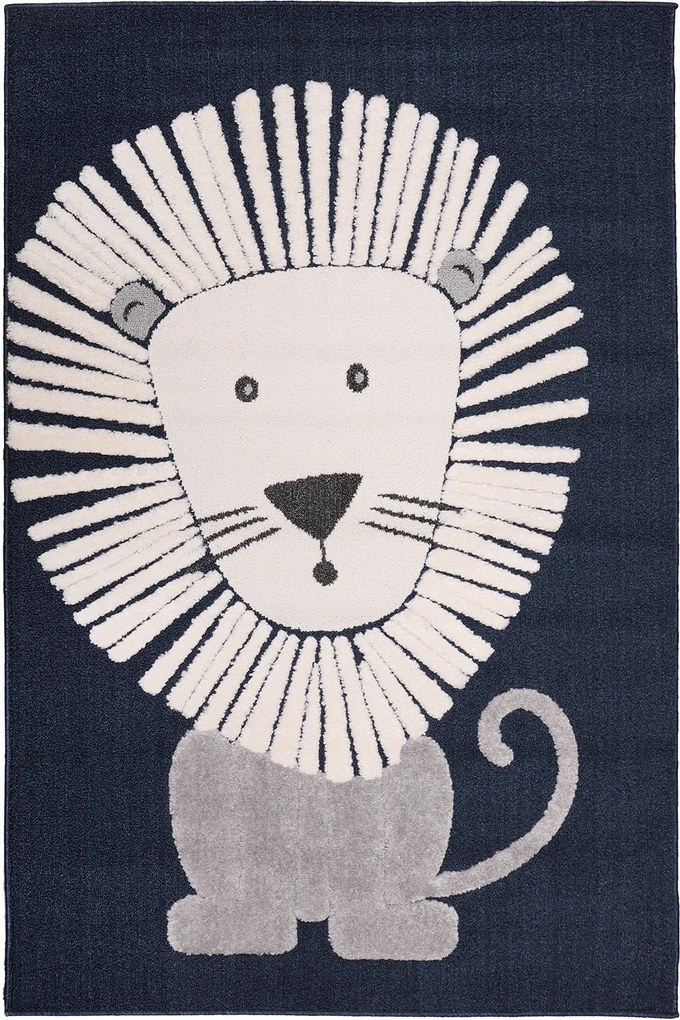 Dywan Skandi Kids Lew granatowy 125x170 Prostokąt