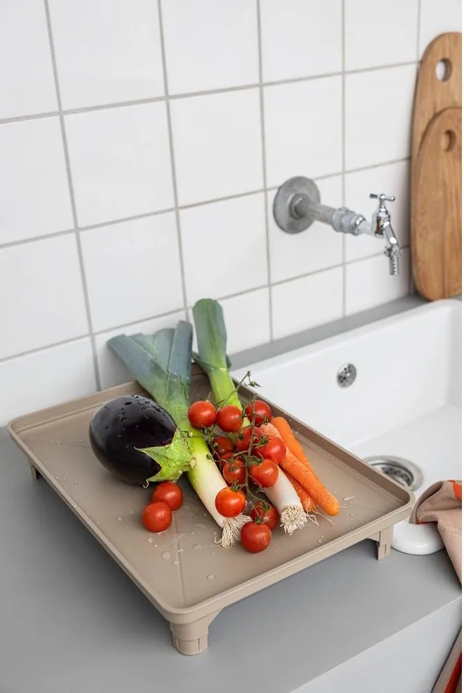 Beżowy ociekacz dwupiętowy 42x29 cm Dry-It – Mette Ditmer Denmark