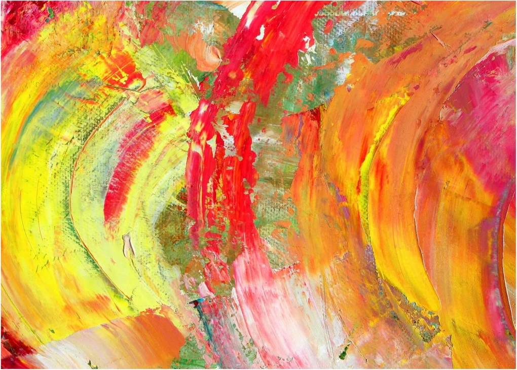 Obraz na szkle abstrakcji - malarstwo (70x50 cm)