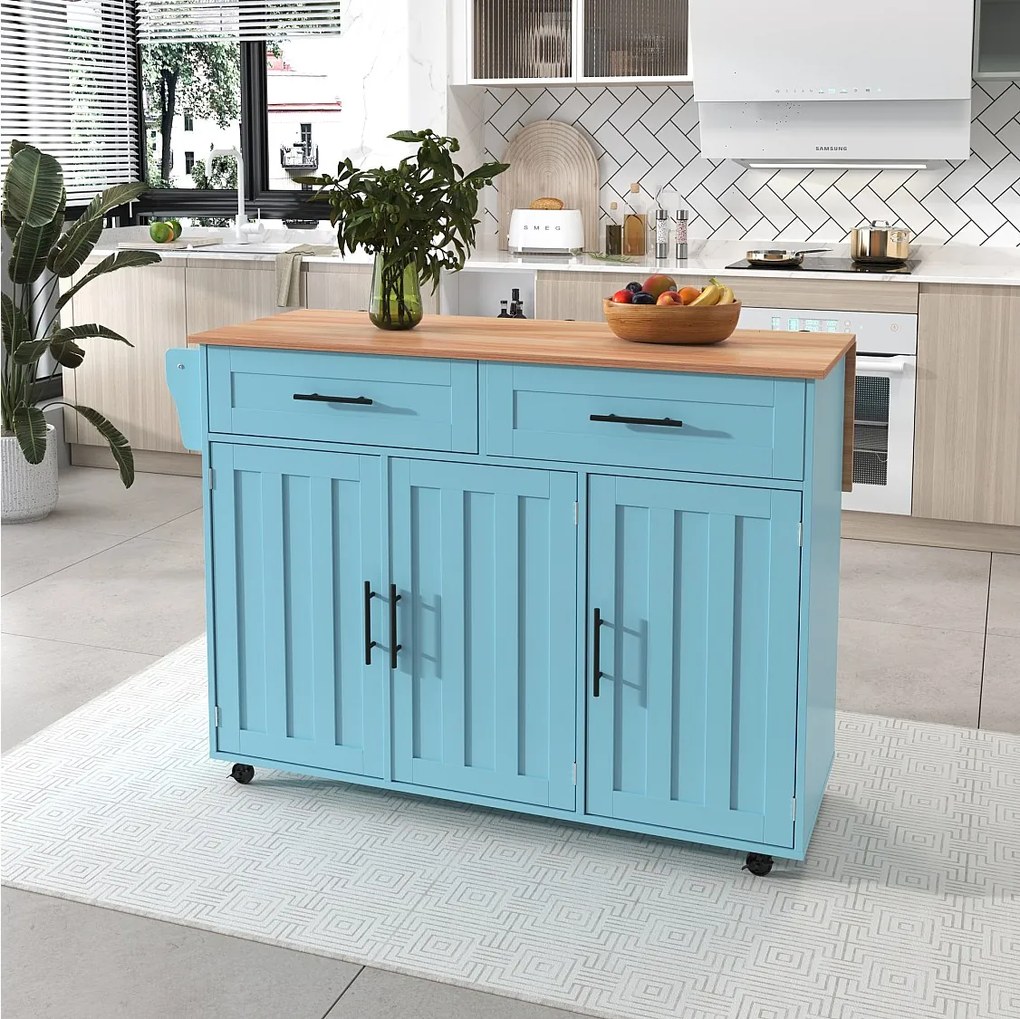 Rozkładany wózek kuchenny z miejscem na przechowywanie - Elegancki i praktyczny design