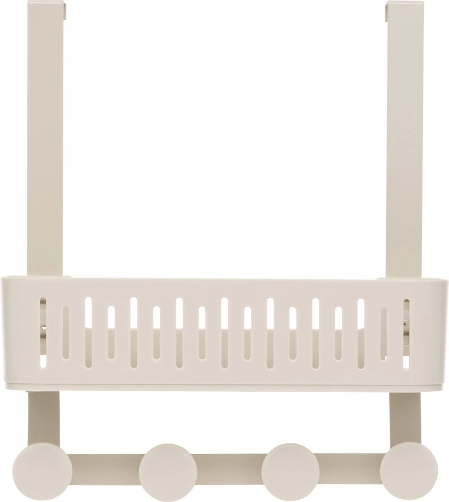 Półka prysznicowa bez wiercenia na drzwi kabiny EASY beżowa, 30 x 11,5 x 33,8 cm