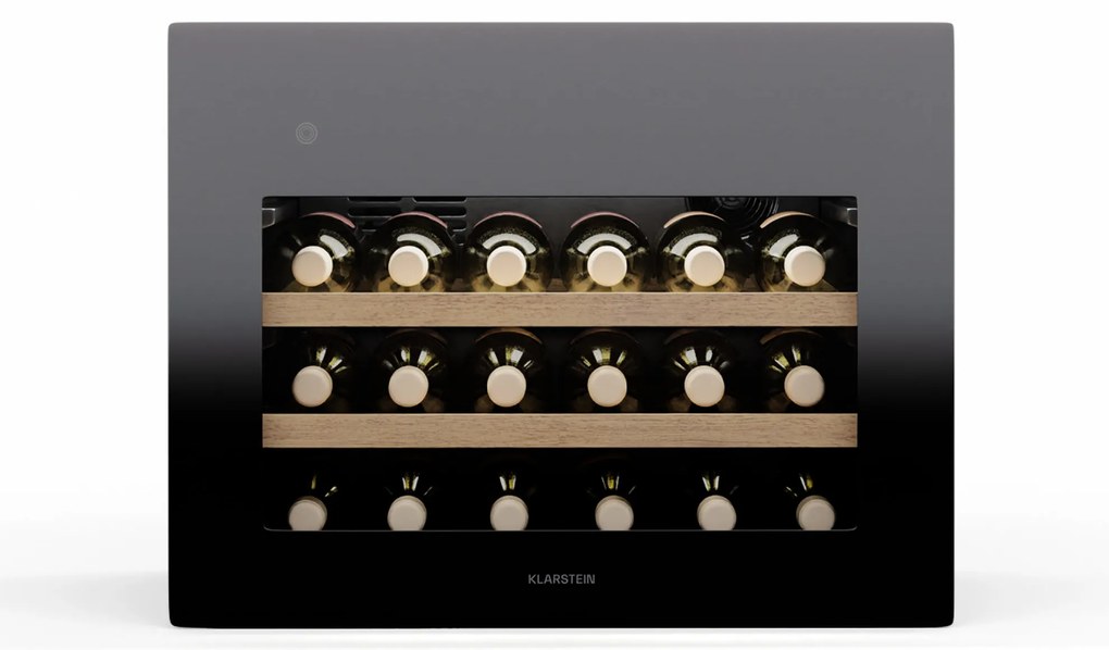 Klarstein Rhone 59cm 28 Butelek Winiarka do Zabudowy Czarny