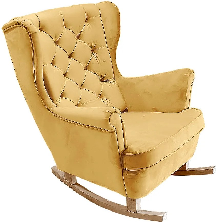 Fotel Relax z Tapicerowanym Siedzeniem i Podłokietnikami, Fotel TV 102x81x95cm Złoty_29822