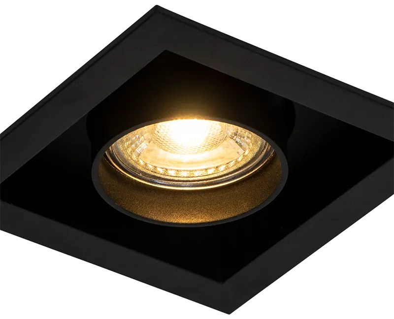 Nowoczesny reflektor sufitowy czarny regulowany - Roof Nowoczesny Oswietlenie wewnetrzne