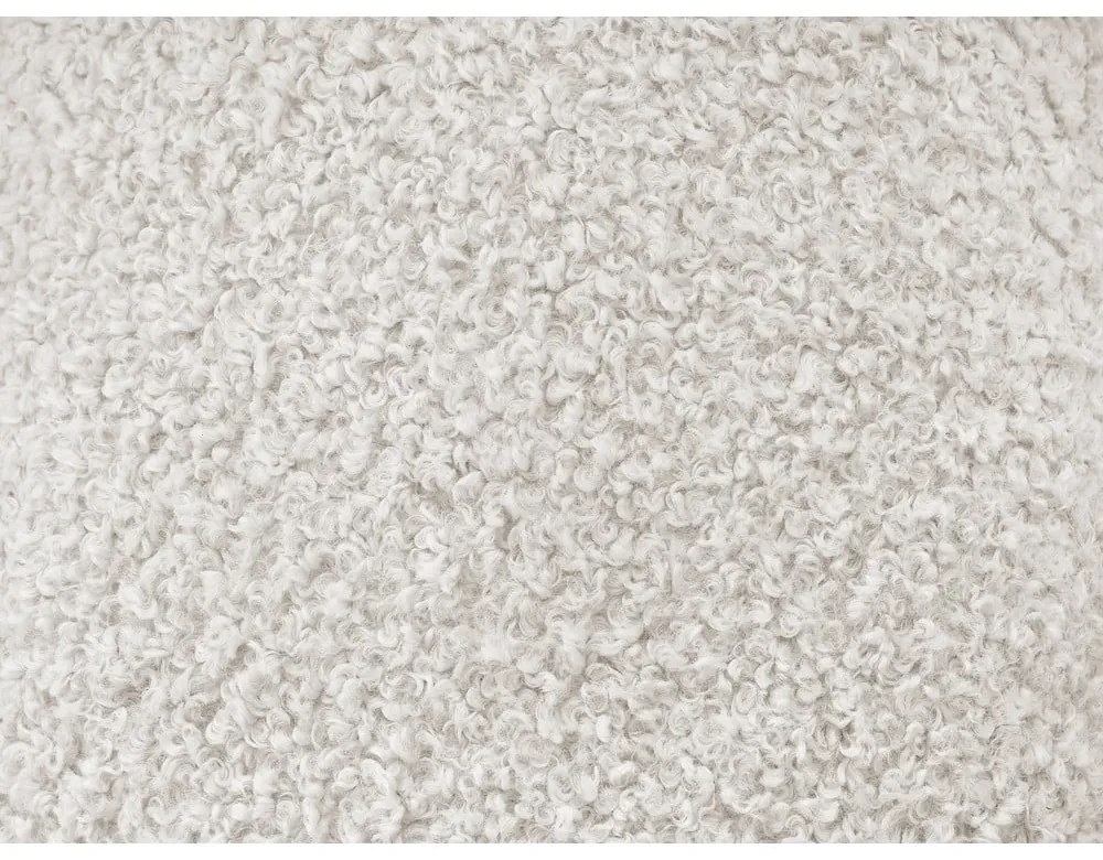 Biały podnóżek z materiału bouclé Hippolyte – Bobochic Paris