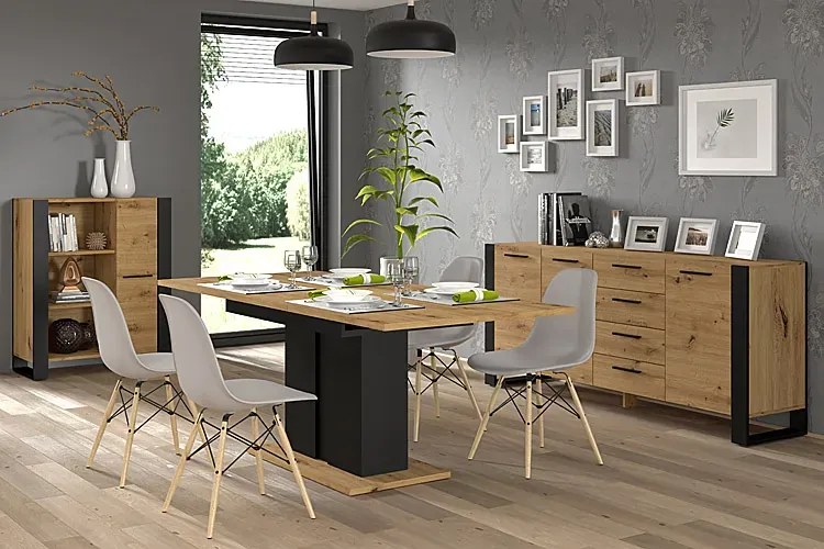 Regał na książki dąb artisan H0-D25