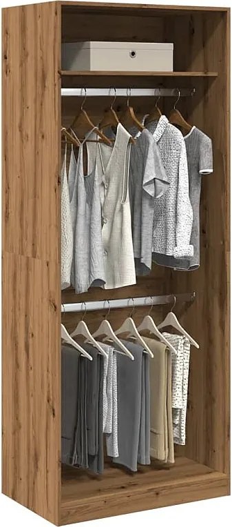 Szafa Dębowa Ręcznie Robiona 80x50x200 cm Drewno Inżynieryjne