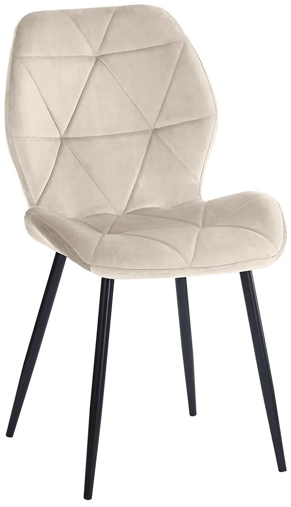 Krzeso Sesel Velvet z czarnymi nogami