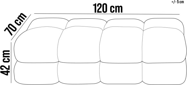 Pufa TOLLO XL w kolorze BEŻOWYM w tkaninie BUBLE WERSAL