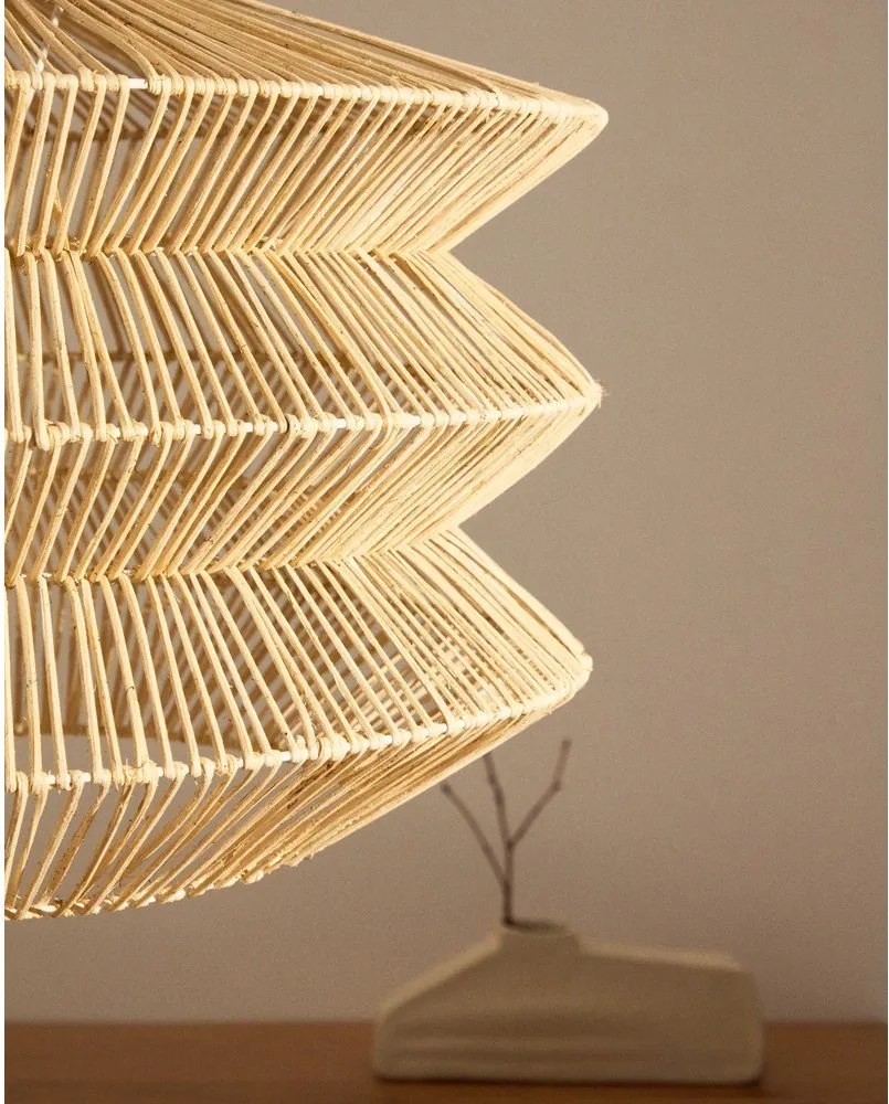 Lampa wisząca w naturalnym kolorze z rattanowym kloszem Dakit – Kave Home