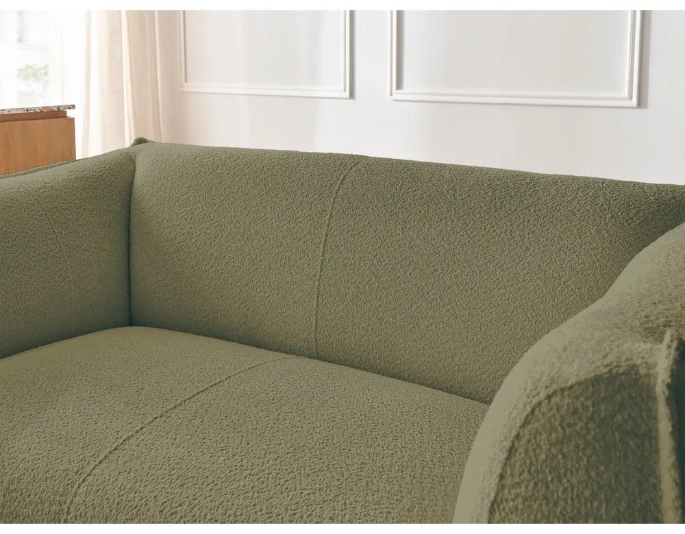 Zielona sofa z materiału bouclé 170 cm Giorgia – Bobochic Paris