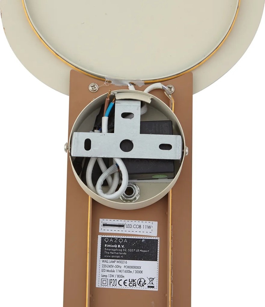 Dziecięca lampa ścienna pomarańczowa z LED z 3-stopniowym ściemnianiem - Gigi Żyrafa