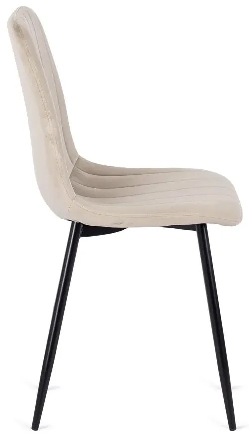 Tapicerowane beżowe krzesło do pokoju E4-C13