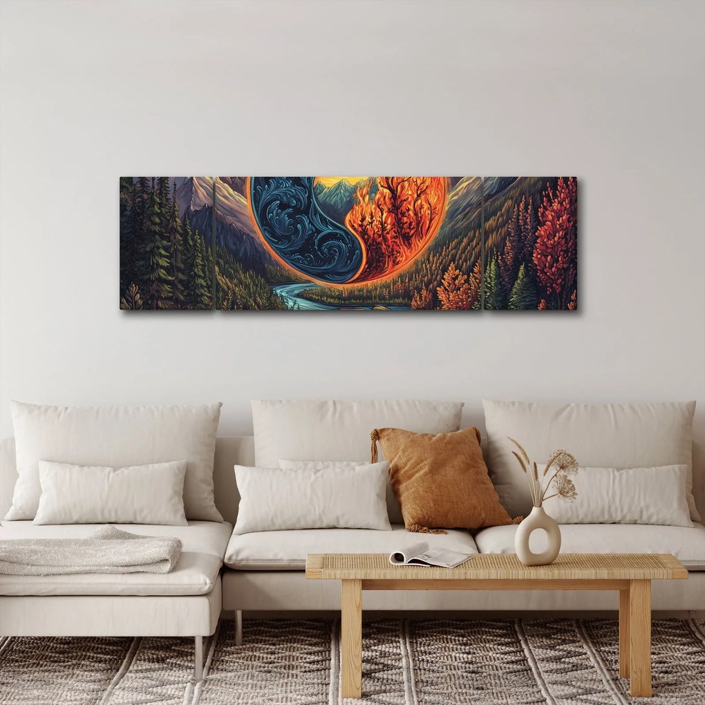 Obraz - Żywioły (170x50 cm)