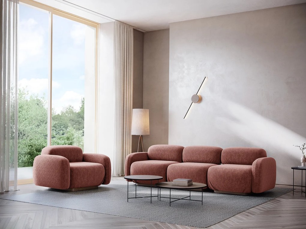 Modułowa sofa 4-osobowa Ailani, tkanina szenilowa