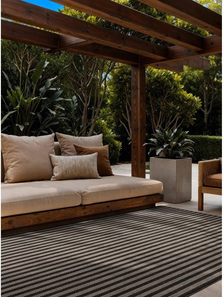 Czarny/kremowy dywan odpowiedni na zewnątrz 160x230 cm Haringey Linley – Ted Baker