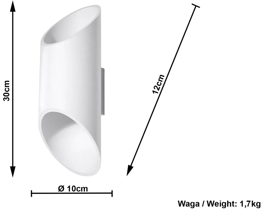 Nowoczesny kinkiet tuba N0-F86