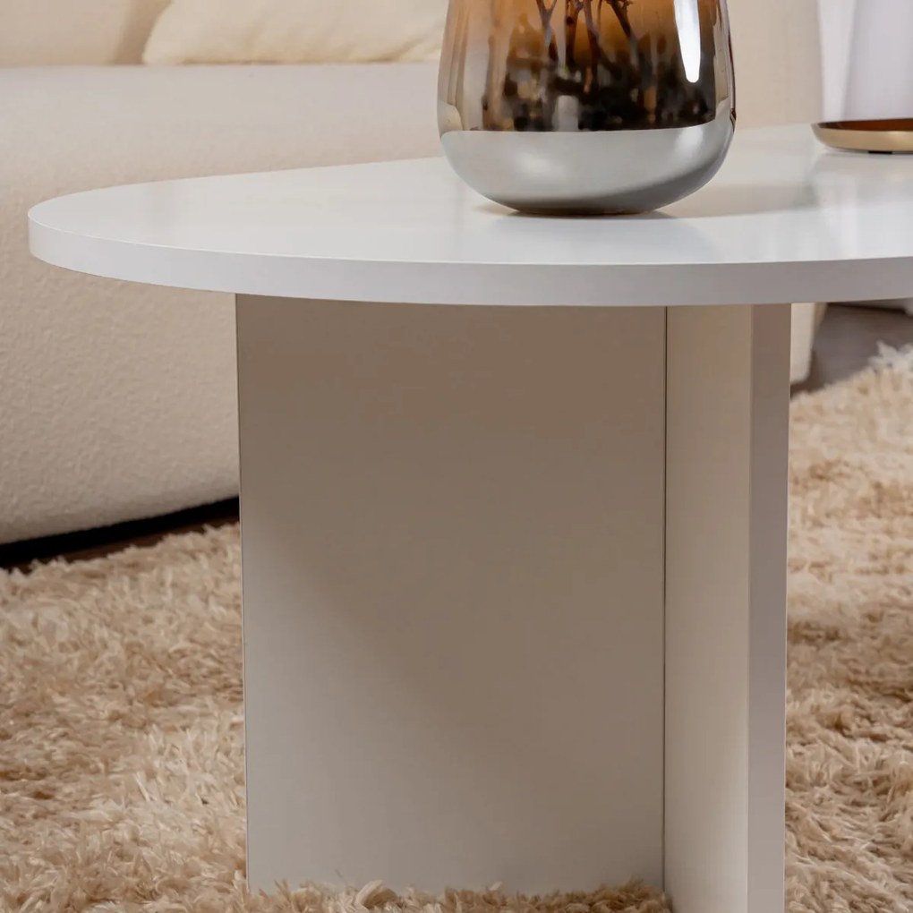 Stolik kawowy Sable White
