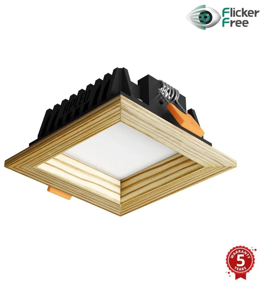 APLED - LED Oświetlenie SQUARE WOODLINE LED/3W/230V 3000K 9x9 cm sosna solidne drewno