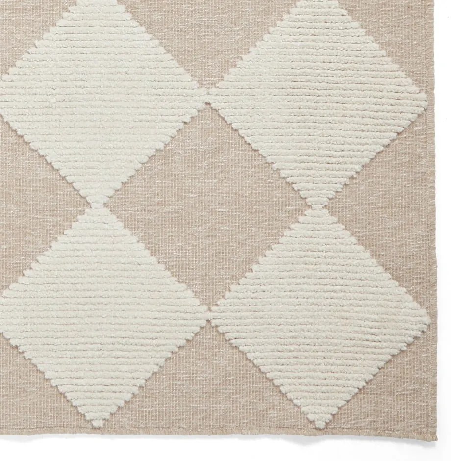 Biało-beżowy dywan odpowiedni do prania 200x290 cm Lyna Beige&amp;White – Think Rugs