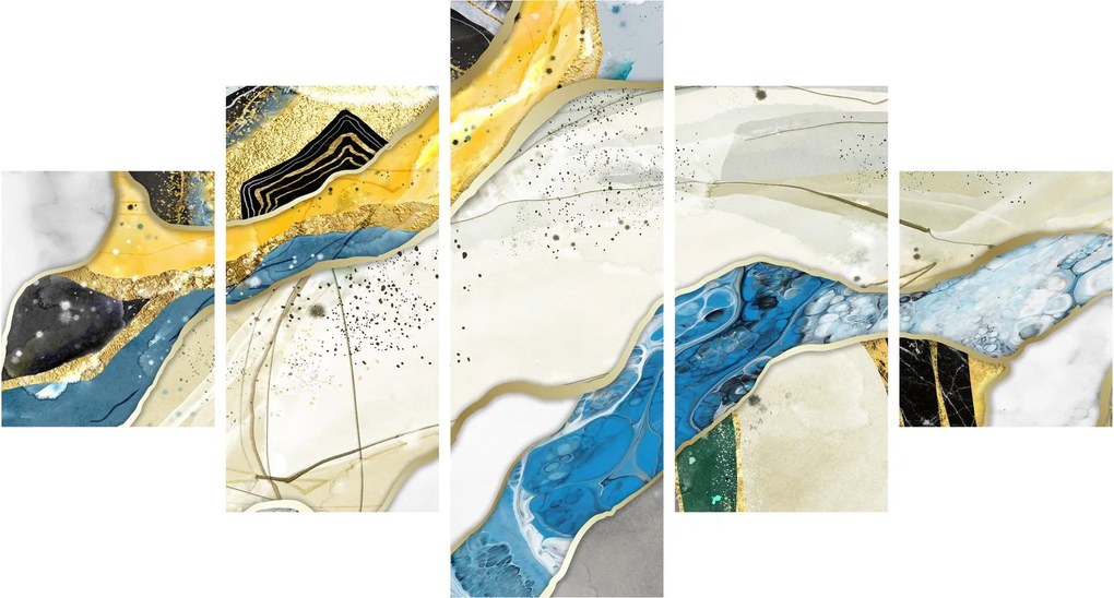 Obraz - Kolorowy marmur (125x70 cm)