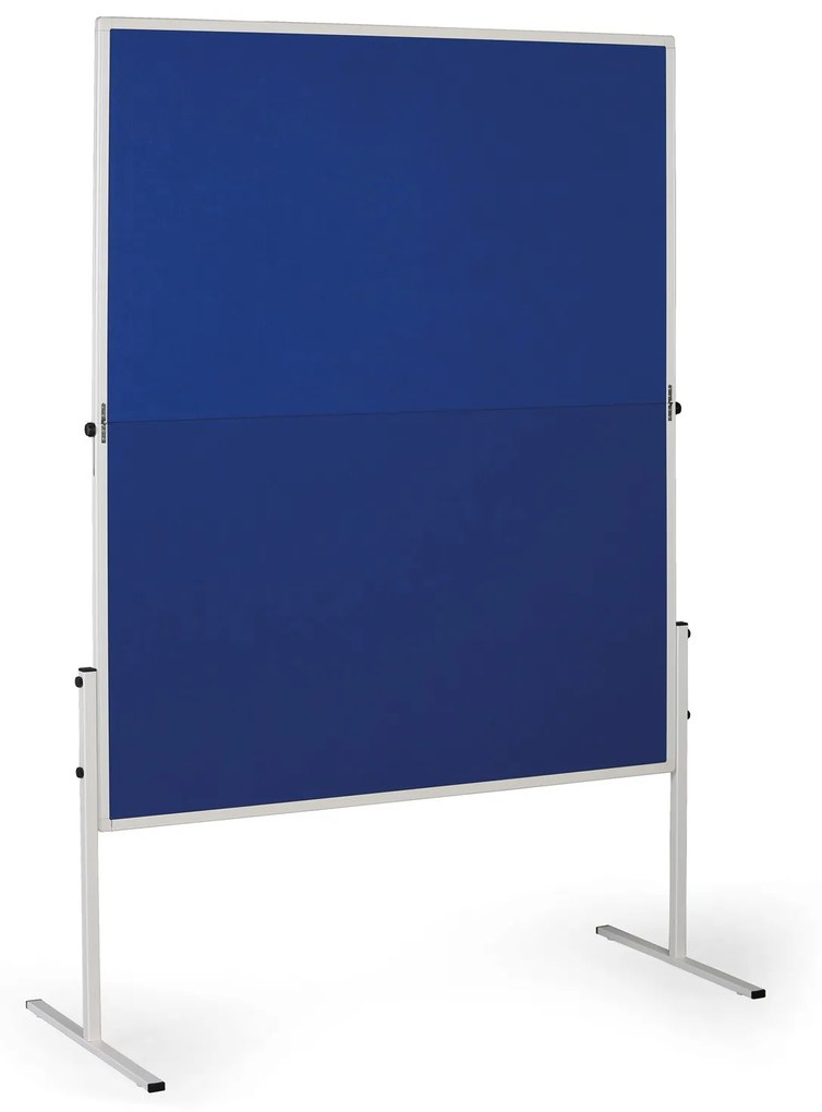 Tablica informacyjno-moderacyjna, 1200 x 1500 mm, tekstylna, niebieska, składana