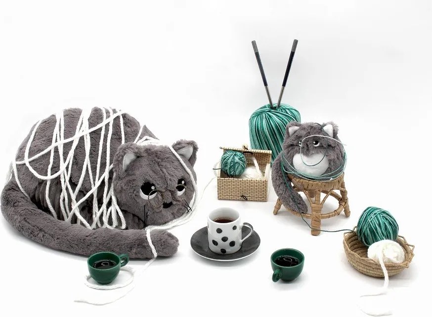 Zabawki pluszowe zestaw 2 szt. Ptipotos Miaou – Les Deglingos