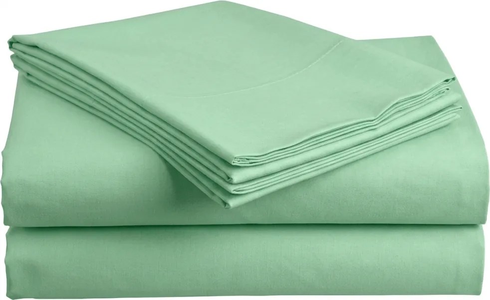 PrzytulneMieszkanie.pl Bawełniane prześcieradło STANDARD 140x240 cm, zielone