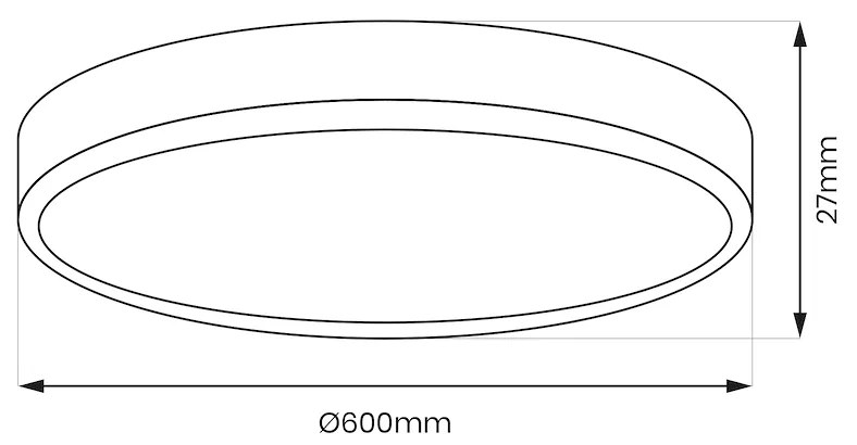 Plafon MAQ 50W 3CCT Biały