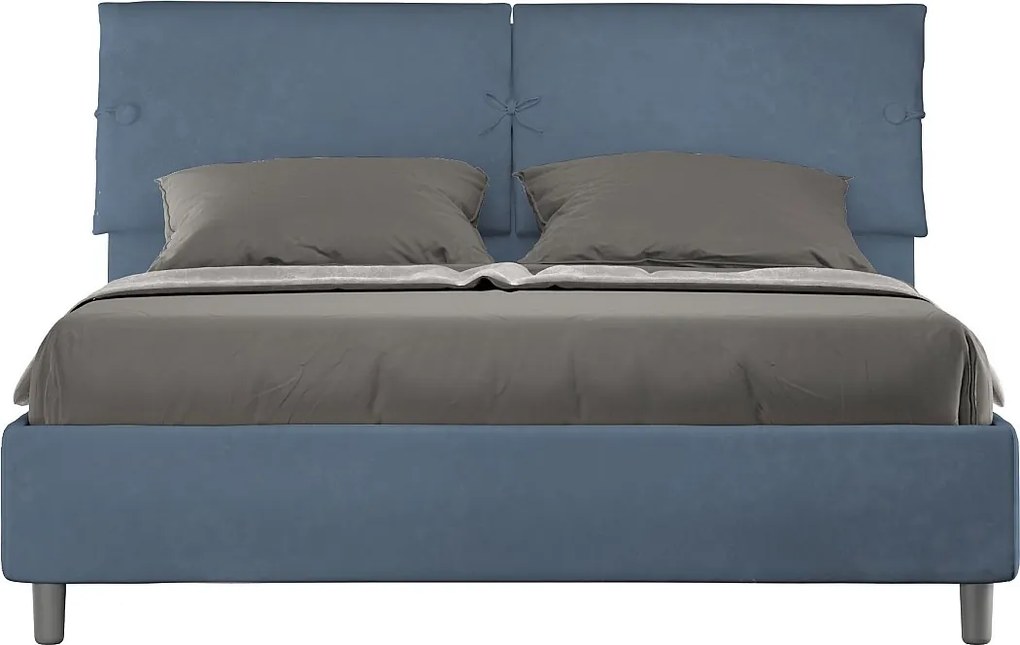 Łóżko bez stelaża tapicerowane 160x190 microfibra Niebieski Sleeper