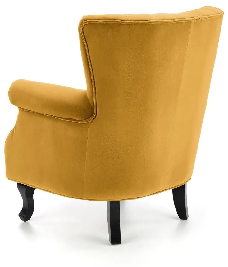 Fotel do salonu TITAN VELVET musztardowy HALMAR