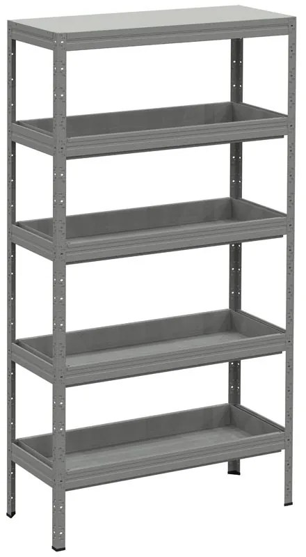 Regał na chemikalia z półkami wannowymi, 2000 x 1000 x 400 mm