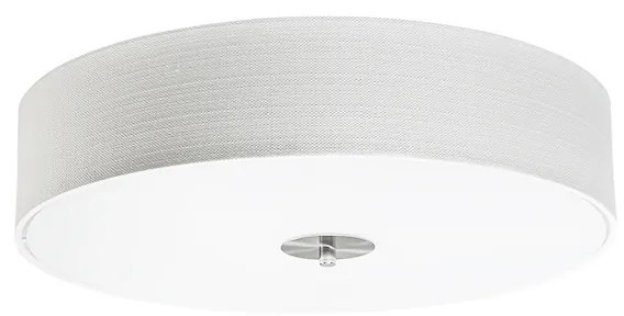Rustykalna lampa sufitowa biała 50 cm - Drum Jute Nowoczesny Oswietlenie wewnetrzne