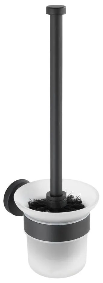 WENKO 24243100 - Szczotka WC BOSIO BLACK 10x35 cm stal nierdzewna/srebrny/satynowy