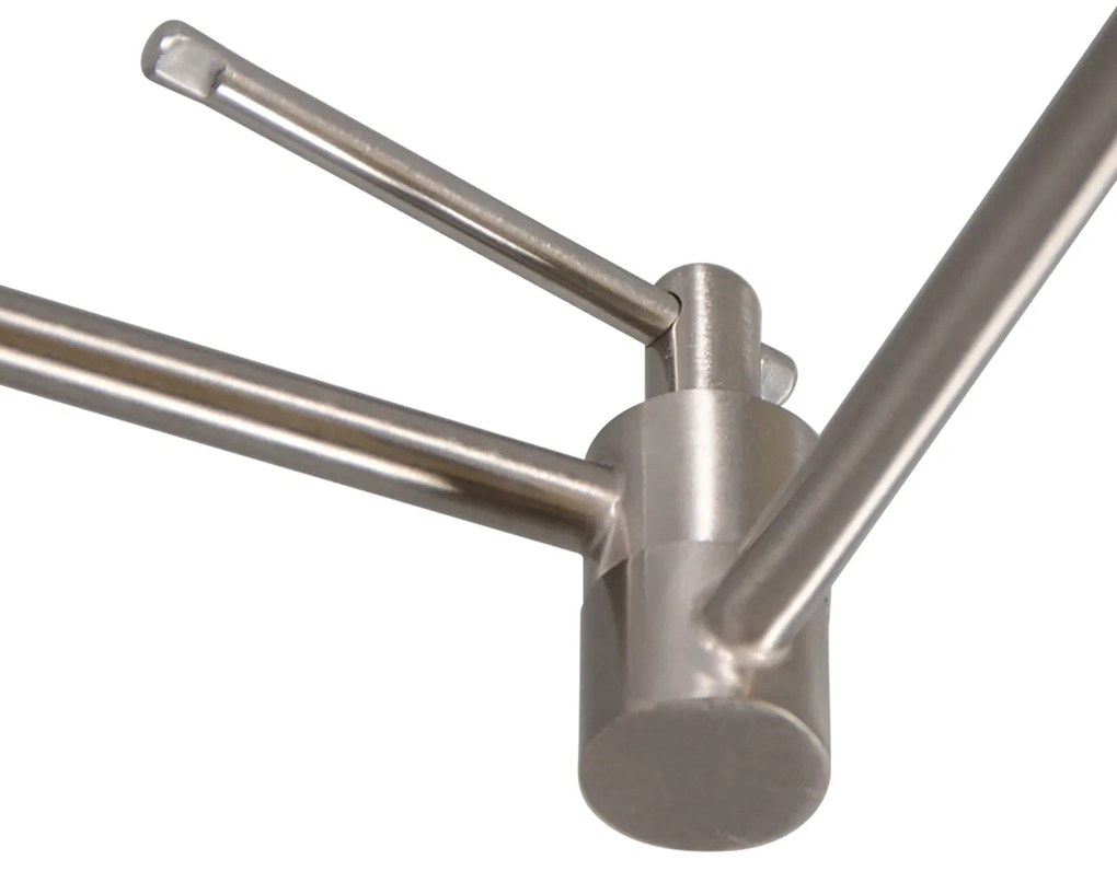 Inteligentna lampa wisząca stalowa z kloszem białym 35 cm w tym Wifi A60 - Blitz