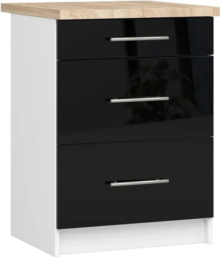 Szafka kuchenna dolna w kolorze czarnym L7-D33