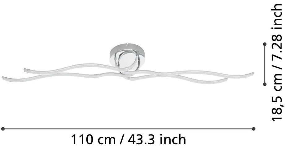Lampa sufitowa LED w kolorze srebra 16x108,5 cm RONCADE – EGLO
