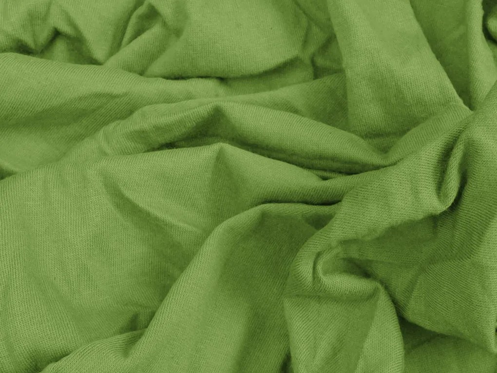 PrzytulneMieszkanie.pl Prześcieradło jersey jasny zielony 180 x 200 cm