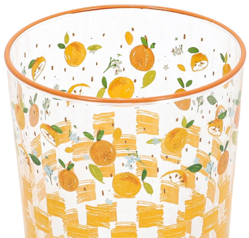 Duża szklanka w owocowy wzór, 510 ml