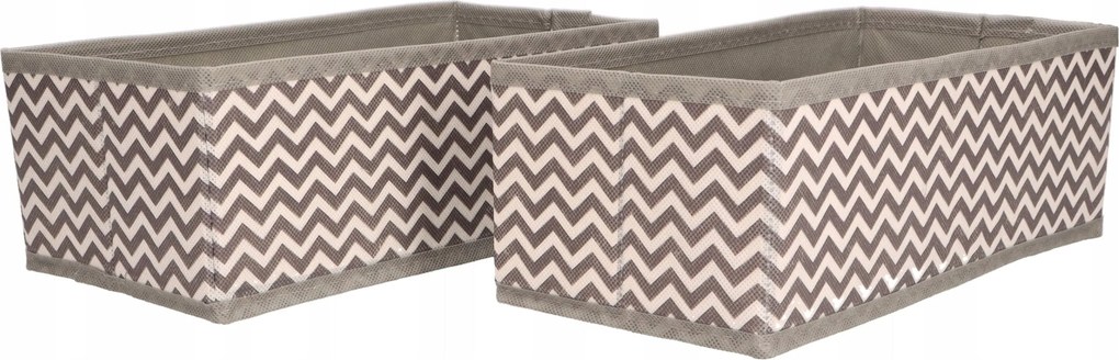 Organizer tekstylny Zygzak 28x14x10 cm komplet 2 sztuk do szafy domu biura