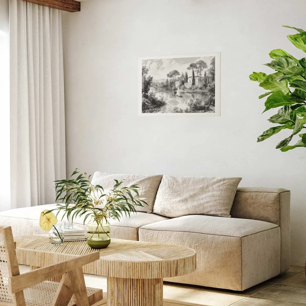 Plakat Pejzaż vintage 90x60 cm bez ramy z marginesem ARTGEIST B
