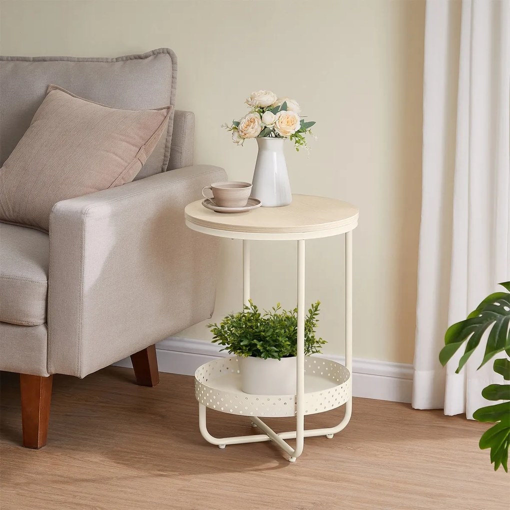 Stolik pomocniczy E1015 CRM, kremowy