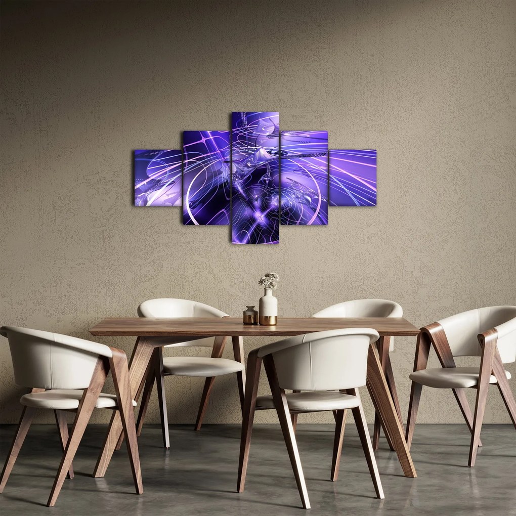 Obraz abstrakcji technicznej (125x70 cm)