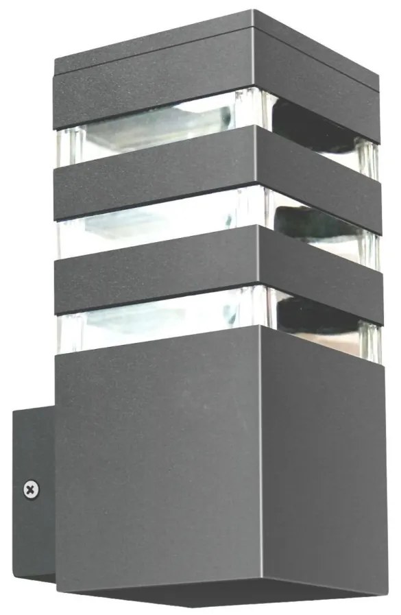 LED RGBW ściemnialny zewnętrzny kinkiet TEKSAS 1xE27/12W/230V IP44 antracyt