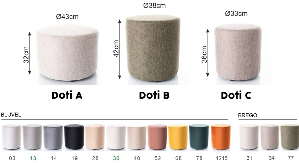 Pufa DOTI C VELVET cynamonowa SIGNAL