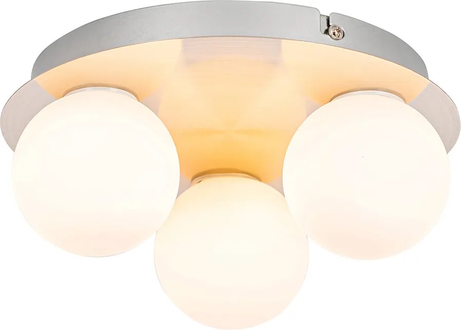 Nowoczesna lampa sufitowa do łazienki stalowa 3-światłowa - Cederic